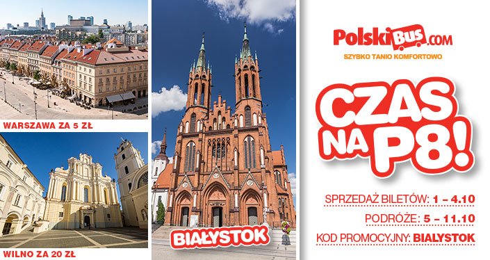 Kod promocyjny na PolskiBus: P8 od 5 PLN!