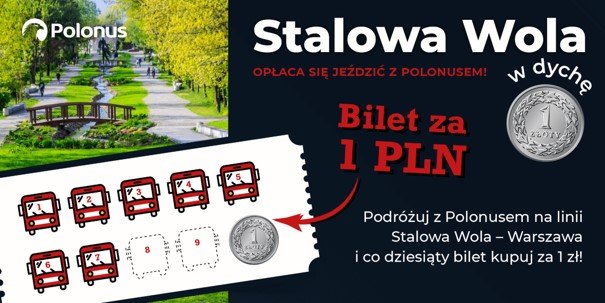 Kolejna promocja Polonus – dziesiąty bilet za 1 zł!
