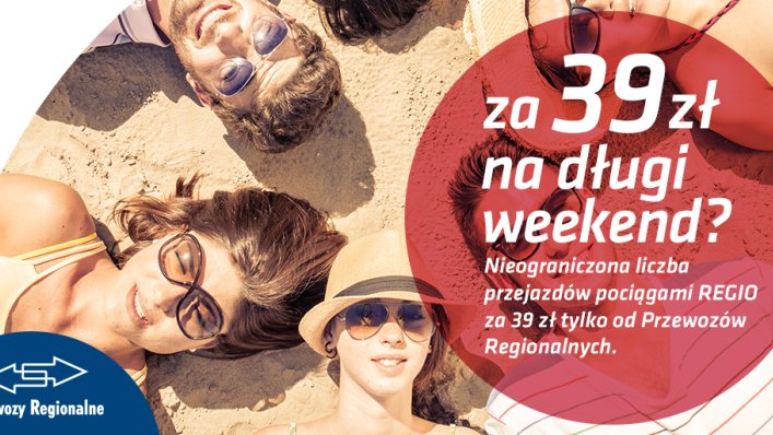 Podróżuj bez ograniczeń przez weekend za 39 PLN !