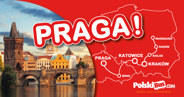 PolskiBus łączy Pragę z Krakowem, Katowicami, Kielcami i Radomiem!