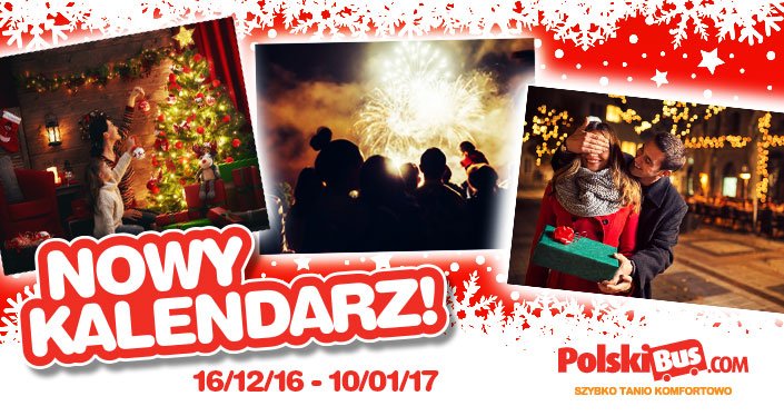PolskiBus: nowy kalendarz na świąteczne podróże!