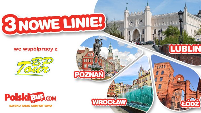 PolskiBus: trzy nowe linie z Lublina we współpracy BP Tour!