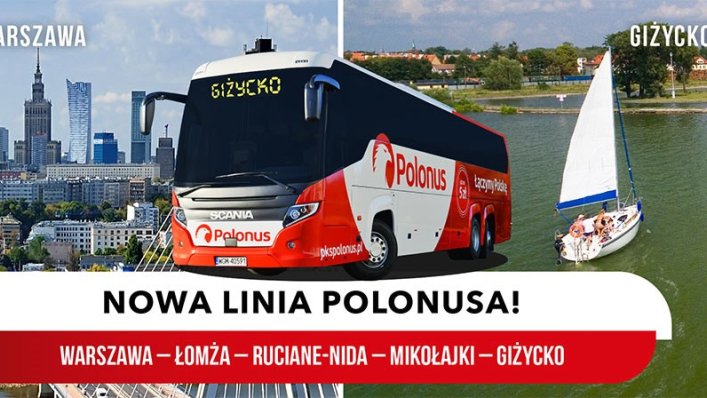 Z Warszawy do Giżycka – nowa linia Polonus i tanie bilety