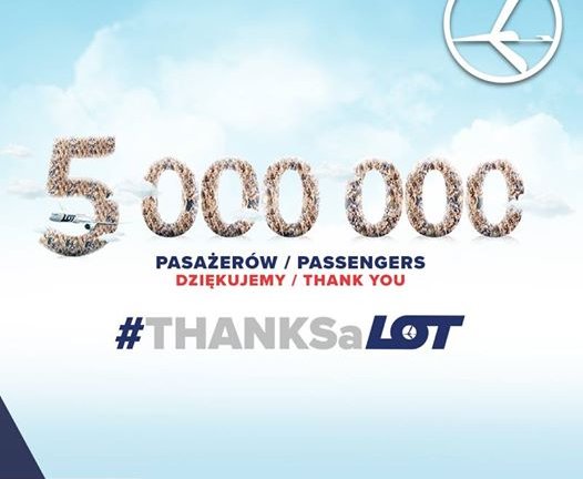 Konkurs LOT - 5 milionów pasażerów