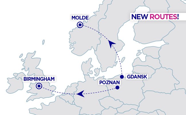 Nowe połączenia od Wizz Air z Gdańska i Poznania