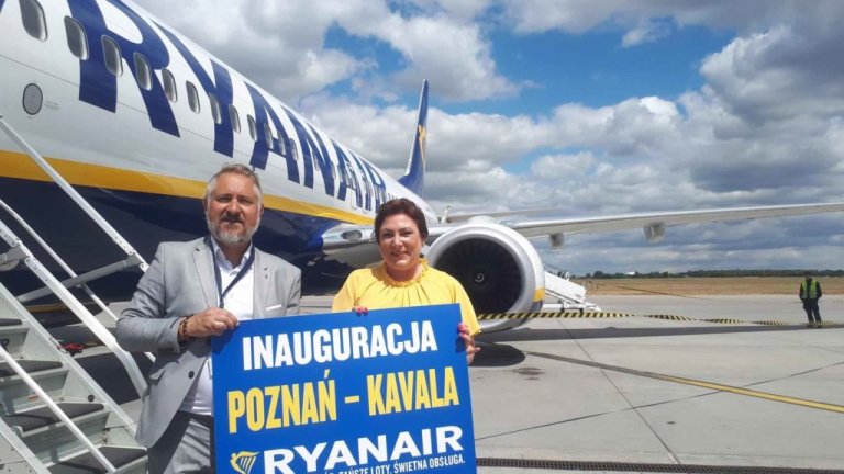 Pierwszy lot Ryanair na trasie Poznań – Kawala