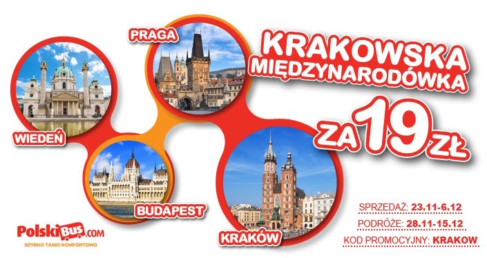 PolskiBus: Krakowska międzynarodówka za 19 PLN!