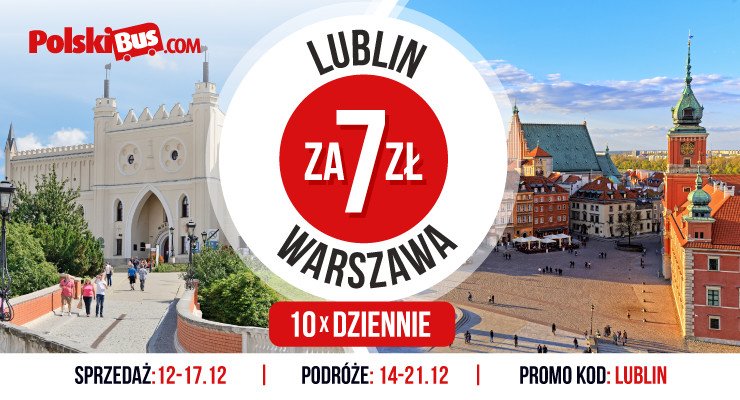 PolskiBus: Warszawa – Lublin od 7 PLN!