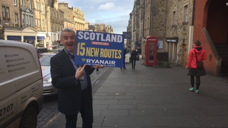 Ryanair: nowa trasa ze Szczecina do Edynburga