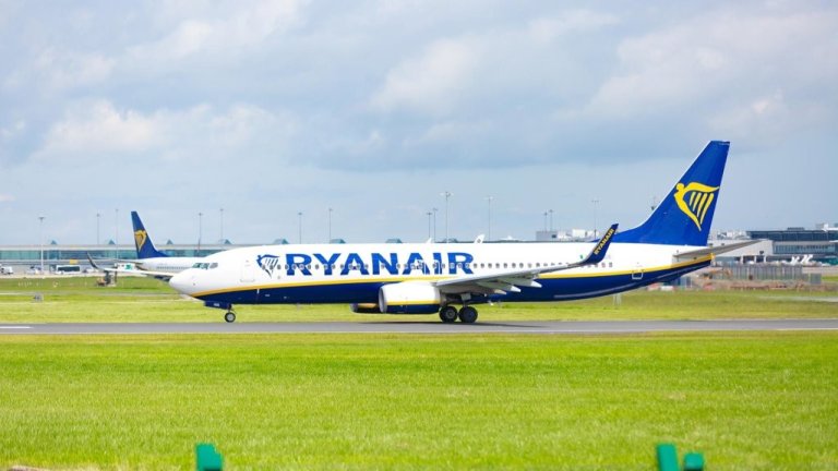 Ryanair - średnia emisja CO2 w lipcu