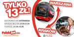 Kod promocyjny od PolskiBus: przejazd pomiędzy Warszawą a Krakowem za 13 PLN