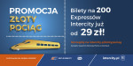 PKP Intercity - bilety już od 29 PLN w nowej promocji "Złoty Pociąg istnieje". Konkurs do wygrania sztabka złota w kształcie pociągu.