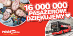 PolskiBus.com przewiózł już ponad 16 milionów pasażerów od początku swojej działalności !